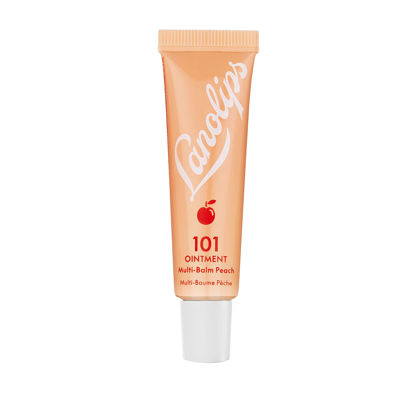 Picture of Lanolips 101 Ointment - Lanolin Lip Balm for Smooth, Hydrated & Healthy Lips - Multipurpose Lip Ointment with Lanolin Oil for Dry Lips, Cuticles & More - Peach (0.52 oz)