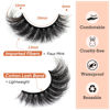 Picture of Focipeysa Fluffy Volume False Eyelashes Cat Eye Lashes Thick Fake Eyelashes Dramatic Faux Mink Eyelashes 9D Eyelashes 16mm Eyelashes Pack 7 Pairs Lash Pack