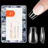 Picture of modelones Short Coffin Nail Tips, Pre-shaped Gel x Nail Tips Full Cover Fake Nails Acrylic Nail Tips Nail Extension Press on Nails Gel x Nail Kit 216PCS 12Sizes