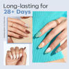 Picture of modelones Short Coffin Nail Tips, Pre-shaped Gel x Nail Tips Full Cover Fake Nails Acrylic Nail Tips Nail Extension Press on Nails Gel x Nail Kit 216PCS 12Sizes