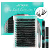 Picture of Lash Clusters Kit 320Pcs,50D Eyelash Extension Kit,Lash Bond and Seal Waterproof,Lash Remover for Individual Cluster Lashes Kit,Lash Applicator Tool for DIY Lash Extension Kit(D-Mix9-16mm Kit)