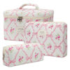 Picture of Makeup Bag,Quilted Cosmetic Bag,Large Floral Make Up Bag for Women,Cotton Makeup Bag Set,Flower Travel Toiletry Bag