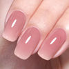 Picture of AILLSA Crystal Rose Nude Gel Polish Soft Red Jelly Gel Nail Polish Nude Pink Translucent Gel Nail Polish Neutral Color Soak Off U V Sheer Gel Nails for Nail Salon at Home 0.51 Fl Oz