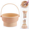Picture of Makeup Brush Cleaner Mat 3 in 1 Silicone Makeup Brush Cleaner Bowl Cosmetic Brushes Cleaning Tool Organizer for Storage and Air Drying（Khkai)