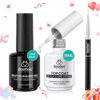 Picture of Beetles Builder Gel and Glossy Top Coat No Wipe for Nails, 15ml Low Heat Hypoallergenic Clear 7 in 1 Builder Gel High Shine Long Lasting Top Coat with Detachable Liner Nail Brush Valentines Day Gifts
