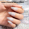 Picture of RARJSM Metallic Chrome Gel Liner Nail Art 3D Mirror Holographic Silver and Bronze Gold 2Pcs Set Gel Nail Polish 8ml Painting Build in Thin Brush Painted Drawing Striper Gel Polish Curing Requires