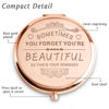 Picture of Personalized Engraved Compact Mirrors, Unique Basket Stuffers for Her Mom Friends, Inspirational Friendship Gifts for Women Ladies Teenagers Girls, Sentimental Presents for Birthday Valentines Day