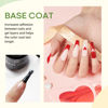 Picture of MEFA 2 Pcs 15ml Gel Top Coat and Base Coat Set, No Wipe Gel Nail Polish Base and Top Coat, Long Lasting Glossy Shine Effect Soak Off LED Nail Lamp Gel Top Base Coat Nail Art DIY Manicure Holiday Gifts