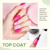 Picture of MEFA 2 Pcs 15ml Gel Top Coat and Base Coat Set, No Wipe Gel Nail Polish Base and Top Coat, Long Lasting Glossy Shine Effect Soak Off LED Nail Lamp Gel Top Base Coat Nail Art DIY Manicure Holiday Gifts