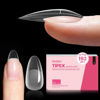 Picture of Beetles Tipex Instant Apex Nail Tips, 192Pcs Medium Oval Acrylic Nails Pre-Building Pre-Etched Thicker Gel Nail Tips - 16 Sizes Strong Full Cover False Nail Extens Valentine's Day Gift for Women