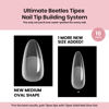 Picture of Beetles Tipex Instant Apex Nail Tips, 192Pcs Medium Oval Acrylic Nails Pre-Building Pre-Etched Thicker Gel Nail Tips - 16 Sizes Strong Full Cover False Nail Extens Valentine's Day Gift for Women