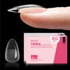 Picture of Beetles Tipex Instant Apex Nail Tips Almond Short-Pre-Building & Pre-Etched Strong Thick Acrylic Nail Tips,16 Sizes for Flat Nails, Press on Nails 512 Pieces Valentine's Day Gift for Women