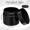 Picture of Patelai 4 Pieces Round Clear Wide-mouth Leak Proof Plastic Container Jars with Lids for Travel Storage Makeup Beauty Products Face Creams Oils Salves Ointments DIY Making (Pure Black,2 Ounce)