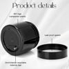 Picture of Patelai 4 Pieces Round Clear Wide-mouth Leak Proof Plastic Container Jars with Lids for Travel Storage Makeup Beauty Products Face Creams Oils Salves Ointments DIY Making (Pure Black,2 Ounce)