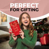 Picture of Detangler Brush & Wide Tooth Comb Set - Stocking Stuffers for Women & Teen Girls, Ideal Christmas Gifts for Women Under 10 Dollars, Red Glitter