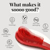 Picture of Detangler Brush & Wide Tooth Comb Set - Stocking Stuffers for Women & Teen Girls, Ideal Christmas Gifts for Women Under 10 Dollars, Red Glitter