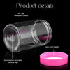 Picture of Patelai 4 Pieces Round Clear Wide-mouth Leak Proof Plastic Container Jars with Lids for Travel Storage Makeup Beauty Products Face Creams Oils Salves Ointments DIY Making or Others(Pink,4 Ounce)