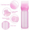 Picture of Pimoys 2 Pack Root Comb Applicator Bottle, 6 Ounce Oil Applicator for Hair Dye, Hair Oiling Applicator Hair Coloring Brush Bottle with Graduated Scale