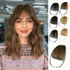 Picture of NAYOO Bangs Hair Clip in Bangs 100% Real Human Hair Extensions Wispy Bangs Clip on Air Bangs for Women Hairpieces Curved Bangs (Light Brown, Wispy Bangs)
