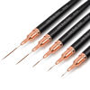 Picture of Komall Metallic Nail Art Brushes, 5Pcs Liner Brush Set, UV Gel Polish Painting Art Design Pen for Long Lines, Thin Details, Fine Drawing Sizes 4/8/12/20/25mm(Black)