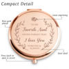 Picture of COYOAL Aunt Gifts from Niece Nephew, I Love You Personalized Compact Mirror for Auntie, Sentimental Aunt Present for Valentines Day, Birthday