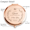 Picture of COYOAL Gifts for Women, I Love You Personalized Compact Mirror for Her Mom Wife Girlfriend, Sentimental Present for Valentines Day, Birthday, Anniversary