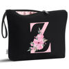 Picture of Vavabox A-Z Personalized Makeup Bag,Birthday Gifts for Women Mom,Gifts for Best Friend,Bride Bridesmaid Cosmetic bag (Z, Black)