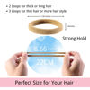 Picture of LuSeren 120 Pcs No Damage Hair Ties for Women Thick Hair, Stretchy Soft Seamless Nylon Cloth Elastic Hair Ties Ponytail Hair Holders Hair Elastics Hair Band for Women Light Brown Color