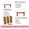 Picture of LuSeren 120 Pcs No Damage Hair Ties for Women Thick Hair, Stretchy Soft Seamless Nylon Cloth Elastic Hair Ties Ponytail Hair Holders Hair Elastics Hair Band for Women Light Brown Color
