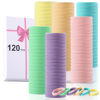 Picture of LuSeren 120 Pcs No Damage Hair Ties for Women Thick Hair,Large Soft Seamless Nylon Cloth Hair Ties Ponytail Hair Holders Hair Elastics Hair Band for Women Hair Accessories Light color