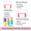Picture of LuSeren 120 Pcs No Damage Hair Ties for Women Thick Hair,Large Soft Seamless Nylon Cloth Hair Ties Ponytail Hair Holders Hair Elastics Hair Band for Women Hair Accessories Light color