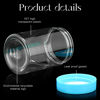Picture of Patelai 4 Pieces Round Clear Wide-mouth Leak Proof Plastic Container Jars with Lids for Travel Storage Makeup Beauty Products Face Creams Oils Salves Ointments DIY Making or Others(Blue,4 Ounce)