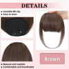 Picture of NAYOO Bangs Hair Clip in Bangs 100% Real Human Hair Extensions Brown French Bangs Clip on Hair Bangs for Women Fringe with Temples Hairpieces Curved Bangs for Daily Wear