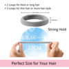 Picture of LuSeren 120 Pcs No Damage Hair Ties for Women Thick Hair, Stretchy Soft Seamless Nylon Cloth Elastic Hair Ties Ponytail Hair Holders Hair Elastics Hair Band for Women Light Grey and Grey Color