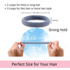 Picture of LuSeren 120 Pcs No Damage Hair Ties for Women Thick Hair, Stretchy Soft Seamless Nylon Cloth Elastic Hair Ties Ponytail Hair Holders Hair Elastics Hair Band for Women Neutrals Color