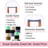 Picture of LuSeren 120 Pcs No Damage Hair Ties for Women Thick Hair, Stretchy Soft Seamless Nylon Cloth Elastic Hair Ties Ponytail Hair Holders Hair Elastics Hair Band for Women Neutrals Color