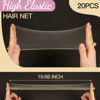 Picture of Fandamei 20PCS Hair Nets Invisible, Gold Elastic Edge Mesh, 20inch(50cm), for Bun & 40PCS U Shaped Hair Pins, Gold, 2.4inch(6cm), for Women, girls, Ballet Bun Maker Dance