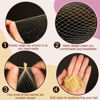 Picture of Fandamei 20PCS Hair Nets Invisible, Gold Elastic Edge Mesh, 20inch(50cm), for Bun & 40PCS U Shaped Hair Pins, Gold, 2.4inch(6cm), for Women, girls, Ballet Bun Maker Dance