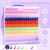 Picture of Colored Lash Clusters Fluffy Eyelash Clusters D Curl Eyelash Extensions 16MM Mixed Colorful Individual Lashes 80D Pink White Green Yellow Purple Blue Red DIY Rainbow Lash Extension by Winifred