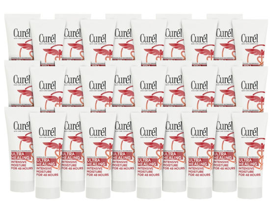 Picture of Curel Ultra Healing Intensive Fragrance-Free Lotion For Extra-Dry Skin, Dermatologist Recommended, Ideal for Sensitive Skin, Cruelty Free, Paraben Free, 1 Oz, Pack of 30