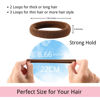 Picture of LuSeren 120 Pcs Brown No Damage Hair Ties for Women Thick Hair, Stretchy Soft Seamless Nylon Cloth Elastic Hair Ties Ponytail Holders Hair Elastics Hair Band,Women Christmas Accessories Gift