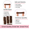 Picture of LuSeren 120 Pcs Brown No Damage Hair Ties for Women Thick Hair, Stretchy Soft Seamless Nylon Cloth Elastic Hair Ties Ponytail Holders Hair Elastics Hair Band,Women Christmas Accessories Gift