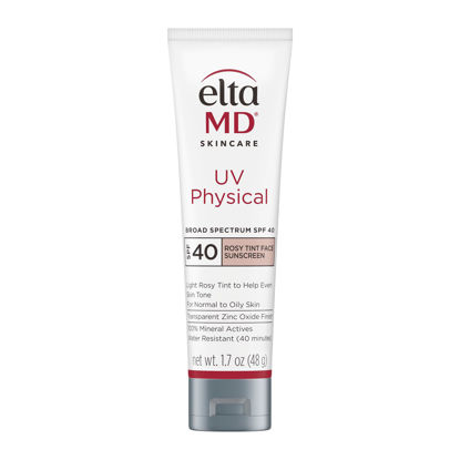 Picture of EltaMD UV Physical Rosy Tint Sunscreen for Face, SPF 41 Antixoidant Tinted Sunscreen, 100% Mineral Actives, 1.7 oz