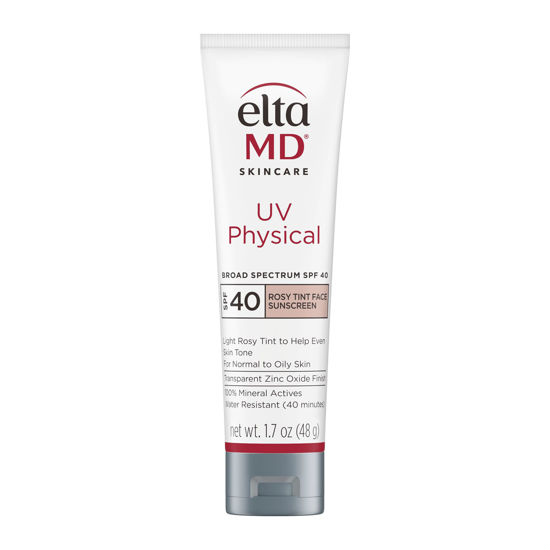 Picture of EltaMD UV Physical Rosy Tint Sunscreen for Face, SPF 41 Antixoidant Tinted Sunscreen, 100% Mineral Actives, 1.7 oz