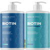 Picture of Volumizing Biotin Shampoo and Conditioner Set - Sulfate Free Shampoo and Conditioner for Dry Damaged Hair Care - Thinning Hair Shampoo and Conditioner with Nourishing Biotin and Rosemary Oil (32oz)