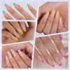 Picture of Misssix French Gel Nail Tips, 150Pcs French Tip Press on Nails Medium Almond, No Need to File Tips Pre-lasting, Fake Nails for Nail Art DIY 15 Sizes