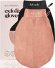 Picture of Kitsch Deep Exfoliating Glove, Eco Friendly Exfoliating Body Scrubber, Dead Skin Remover and Body Scrub Mitt for Skin Cell Renewal, for Shower and Bath, Black & Terracotta - 2pcs