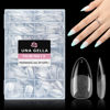 Picture of UNA GELLA Medium Almond Gel Nail Tips, 312pcs Pointed Almond Nail Tips Pre-shape Half Matte Full Cover Nail Tips Clear Acrylic Soft Gel Nail Tips For Nail Extension Nail Art DIY Salon 12 Sizes