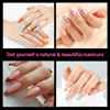 Picture of UNA GELLA Medium Almond Gel Nail Tips, 312pcs Pointed Almond Nail Tips Pre-shape Half Matte Full Cover Nail Tips Clear Acrylic Soft Gel Nail Tips For Nail Extension Nail Art DIY Salon 12 Sizes