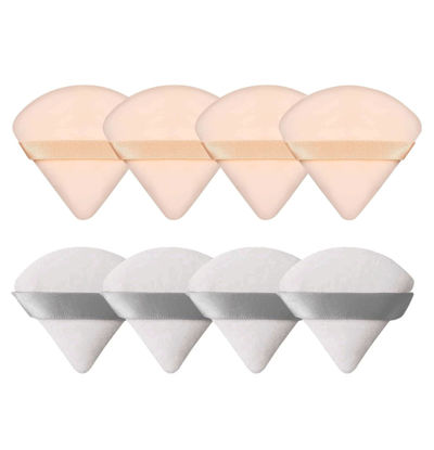 Picture of 8 Pieces Triangle Powder Puff Face Soft Triangle Makeup Puff Velour Cosmetic Foundation Blender Sponge Beauty Makeup Tools